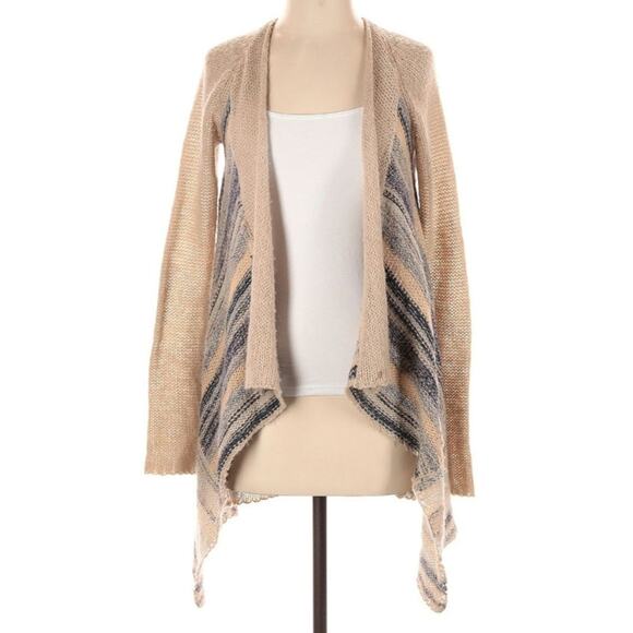 Free People Lurex Cascading Waterfall Cardigan Sweater - Picture 2 of 7